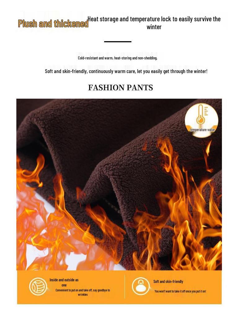 2025 New Woolen Wide-Leg Pants for Middle-Aged Women - Spring & Autumn Casual Fashion