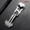 Folding Solid Watch Buckle for Hublot 20mm 22mm Silver Double Push Safety Matte Clasp Stainless Steel Straps Clasp Accessories