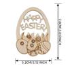 10-40PCS Easter Wooden Eggs with Hemp Rope Holiday Party Decorations DIY Craft Kits for Kids Home Wall Hanging Wooden Ornaments