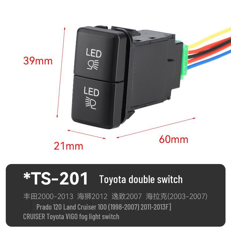 Universal Car Fog Light Switch for Toyota, Honda, Nissan, Renault, Mitsubishi, Isuzu, Hyundai - Button & Modification Compatible