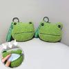 Creative Schoolbag decoration Coin purse Backpack Keychain Plush Toy Key buckle Frog Key Chain