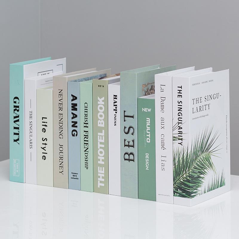 Nordic Minimalist Decorative Bookshelf Props for Modern Living Room and Wine Cabinet Display
