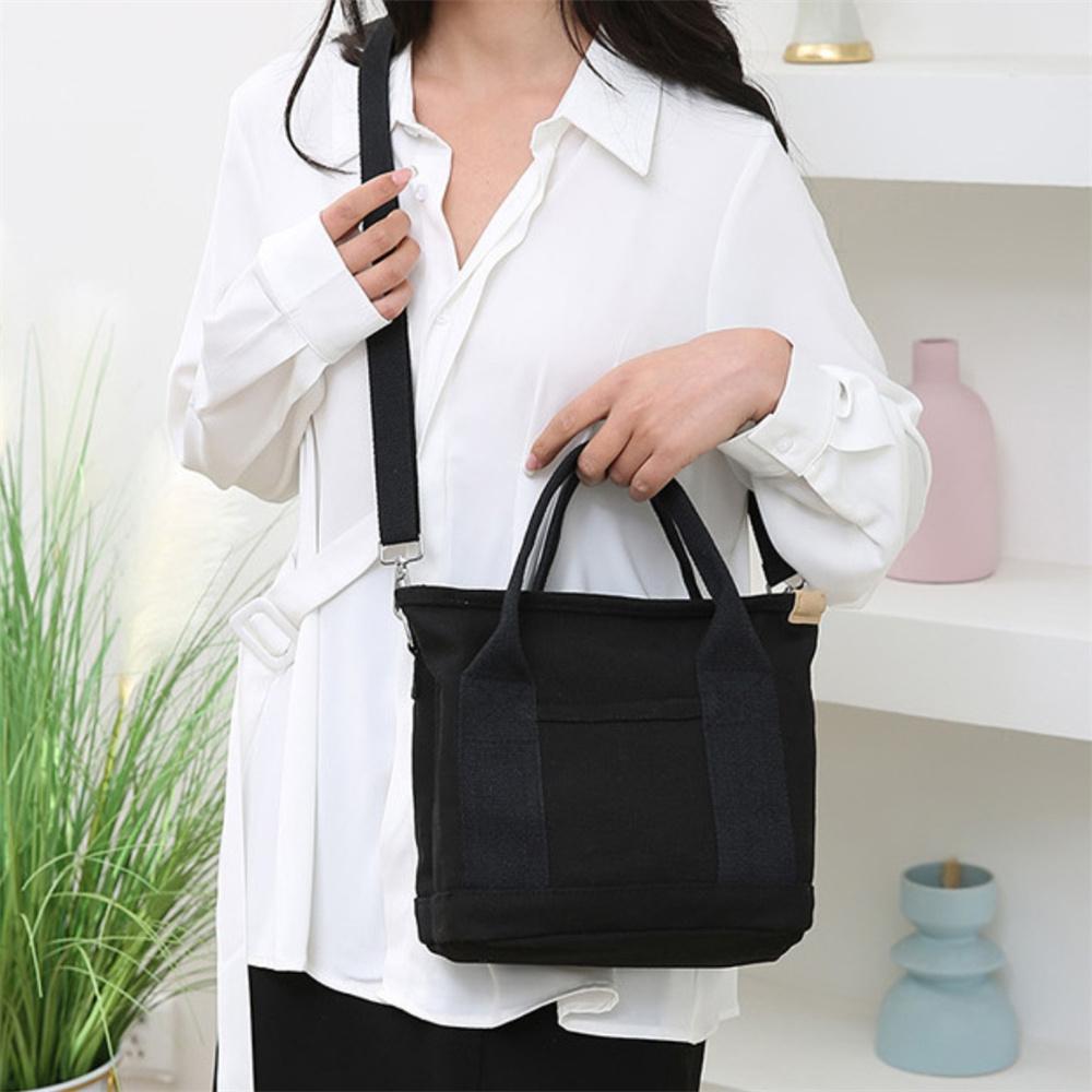 Women's Canvas Tote Bag  Handbags for Commuting Bag Pure Color Messenger Shoulder Bag Female Handbag