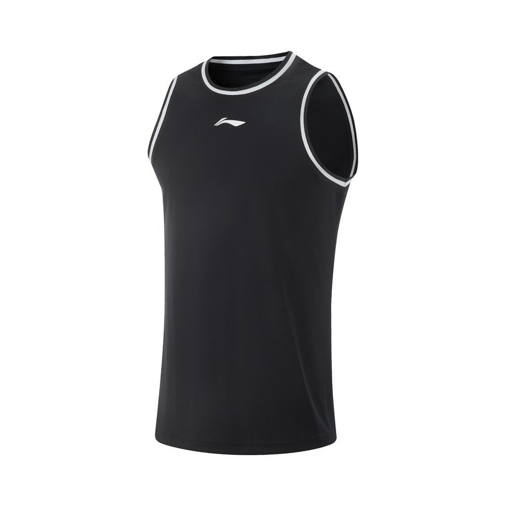 Li Ning Professional Basketball Series Striped Pullover Round Neck Vest Sports Casual Simple Shorts Basketball Set Men Basketball Set AATV001-2