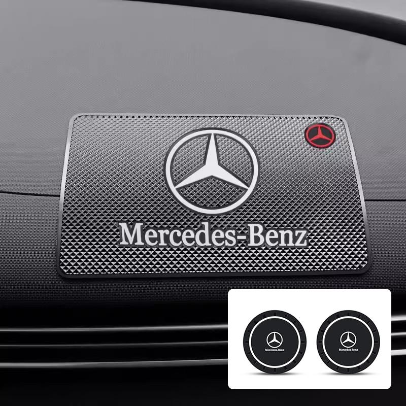 Car Dashboard Anti-slip Mat Auto Coaster Non-Slip Water Cup Drink Pad For Mercedes Benz W205 C300 W203 W206 W124 W126 W140 W168