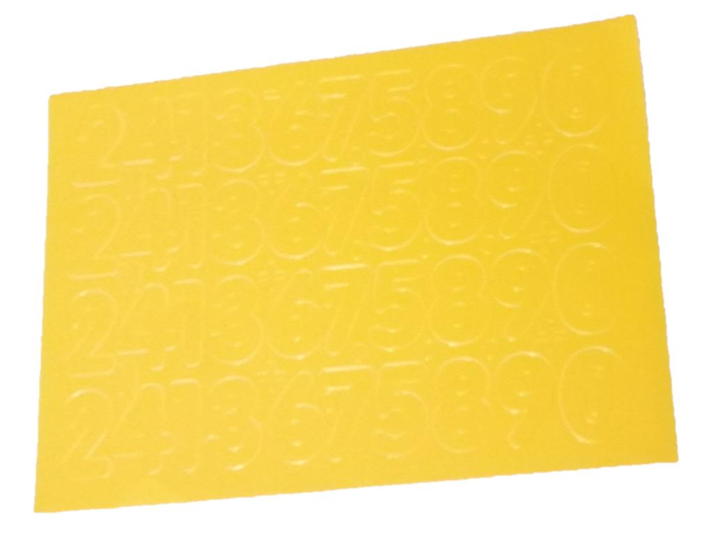 Self-adhesive foil numbers 5 yellow