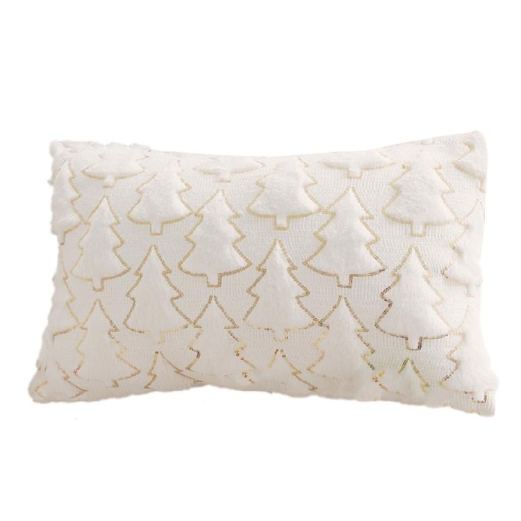 Embroidered Throw Pillow Case Removable Washable Sofa Cushion Cover Christmas Themed Pillowcase Home Decoration