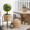 Pot de Fleur Panier 3 Pièces Étanche avec Doublure Imperméable Panier de Planteur Extérieur pour Patio Porche Porche d'Entrée Affichage Extérieur