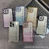 Black English Applicable iPhone17 Mobile Phone Case Four Corners Anti-drop Airbag 16promax Lens Film 15 Protective Case