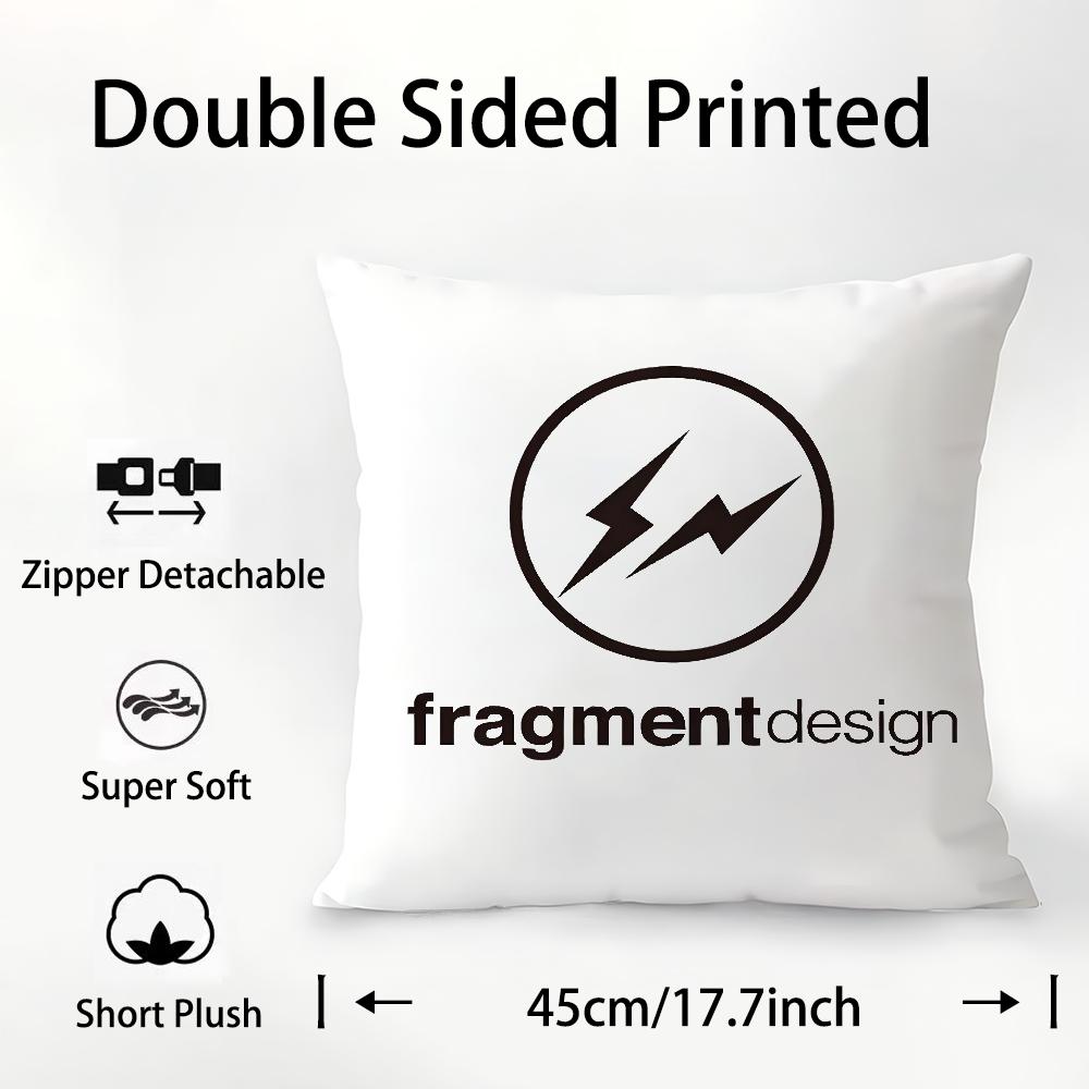 Lightning F-Fragment D-Design Pillow Case Plush Fabric Soft Double Sided Print Sofa Cushion Cover Throw Pillow Covers