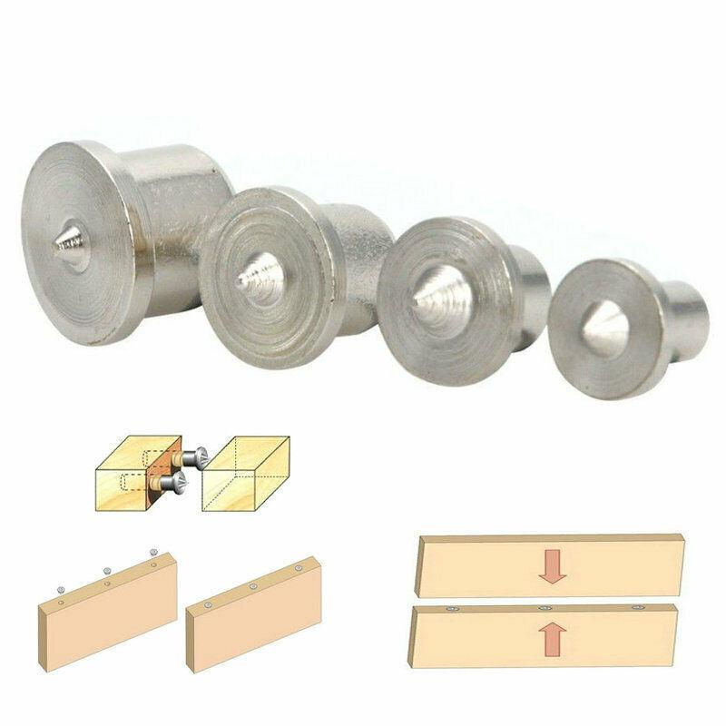 4 Stück/Set Dübelzapfen-Zentrierer Holzbearbeitung Oberer Locator Rundholz-Stempel Holzmöbel-Zentrierung