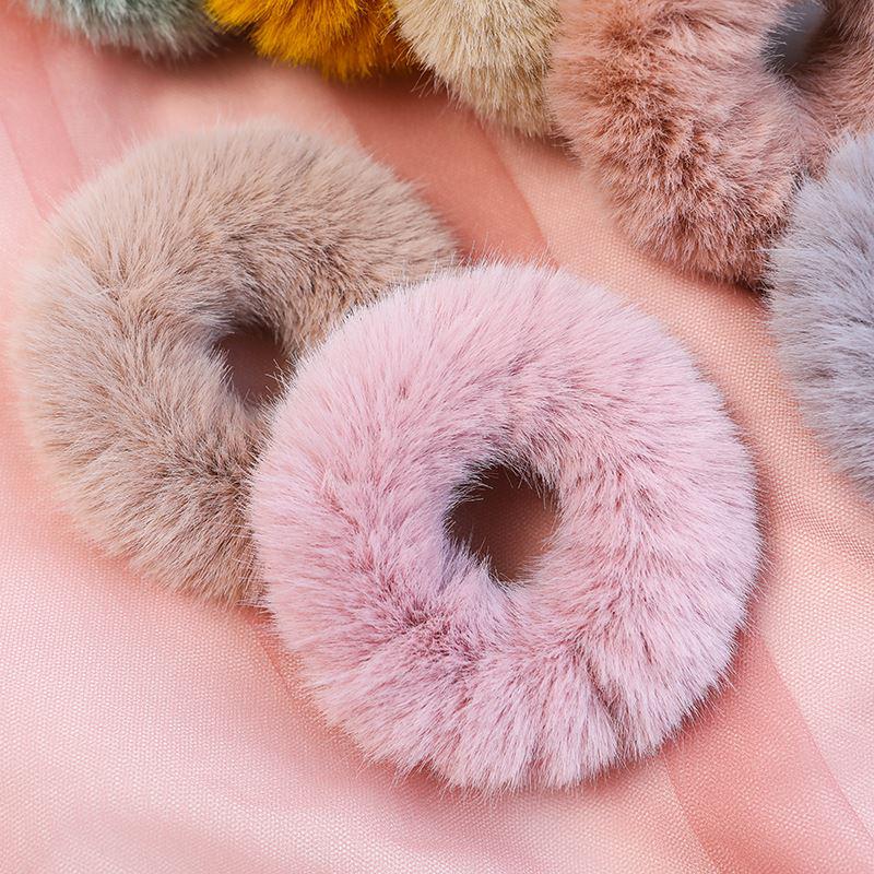 Autumn & Winter Fluffy Faux Fur Hair Tie - Korean Fairy Headwear Mink Hair Rope