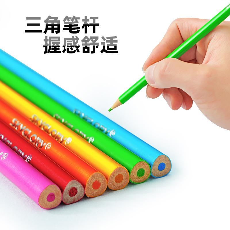 18pcs Plastic Colored Pencils Set, Oil Based Drawing Pencils, Kids Art Supplies for Student Painting