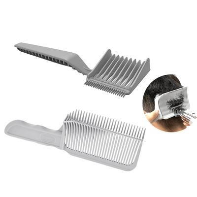 Xfopz 2 Stück Auskammkämme, Professioneller Friseur-Haarschneidekamm, Hitzebeständiger Trimmerkamm zum Ausblenden, Flachkamm für Topfschnitt, Gebogener Positionierungs-Flachkamm
