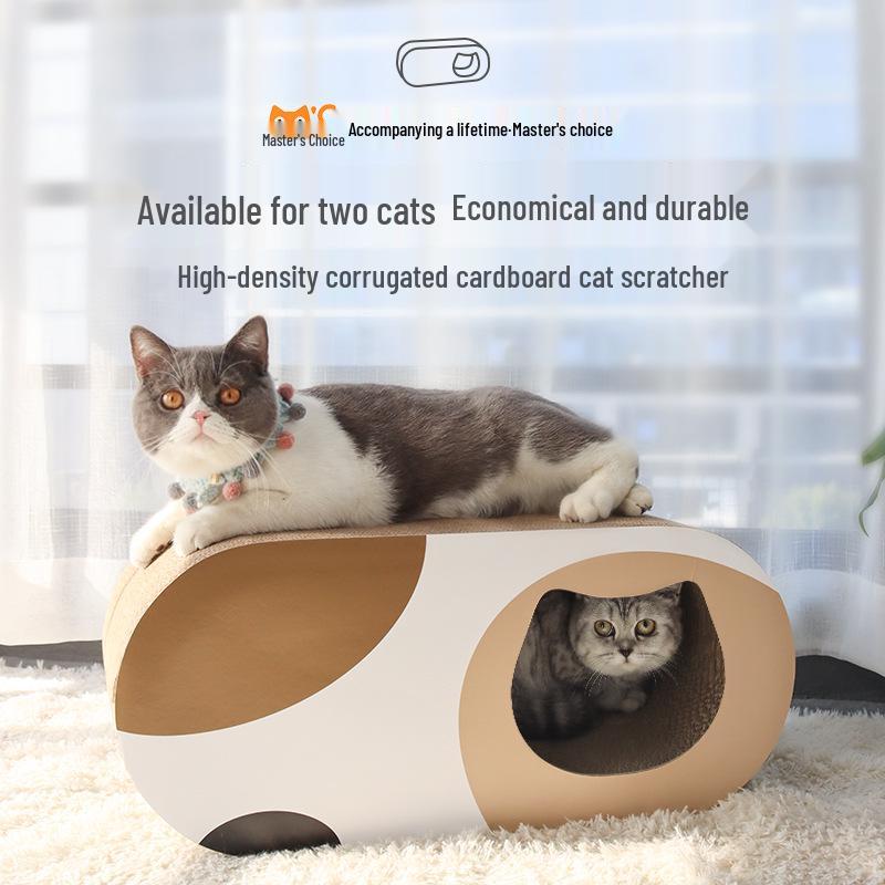 Durable Cat Scratching Bed Tunnel - Integrated Toy & Nail File