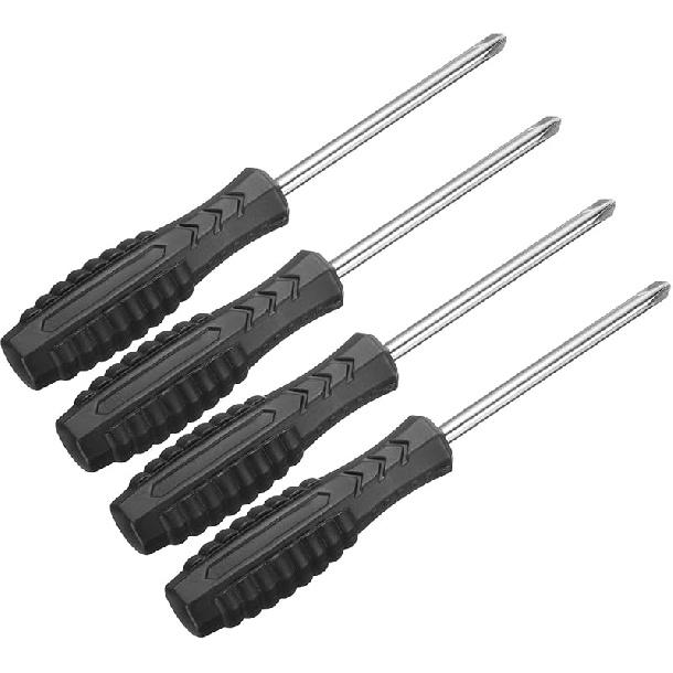 uxcell 4pcs Mini Phillips Screwdriver 3.0mm 98mm Length Micro Precision Cross Head Screw Driver with Non-Slip Handle for Watch Eyeglasses Electronics