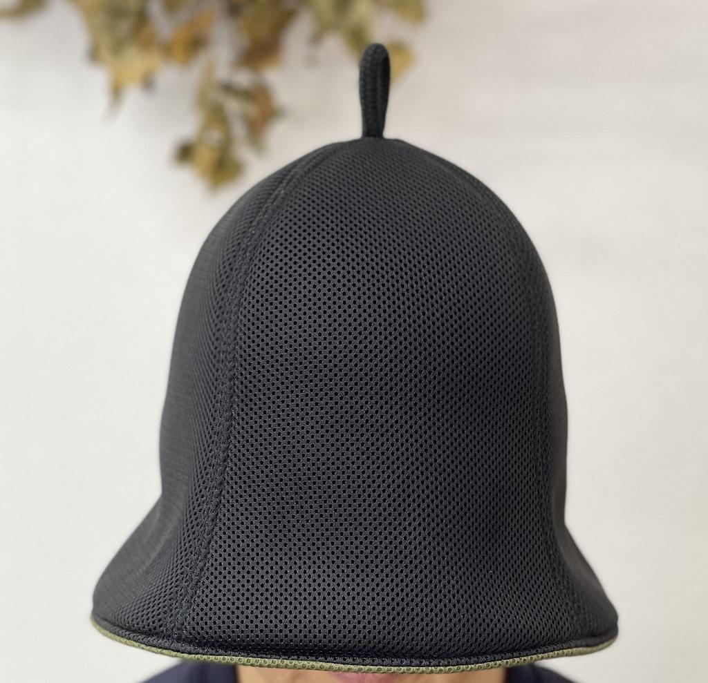 Hard Khaki & Black Double Next-generation 3-layer Polyester Mesh Material Extra Large Size Sauna Hat Reversible Original Product Unisex Roomy