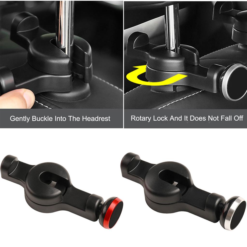Headrest Tablet Holder Magnetic Car Tablet Headrest Mount 360 Rotation Moving Kids Tablet Car Holder Backseat Tablets Headrest