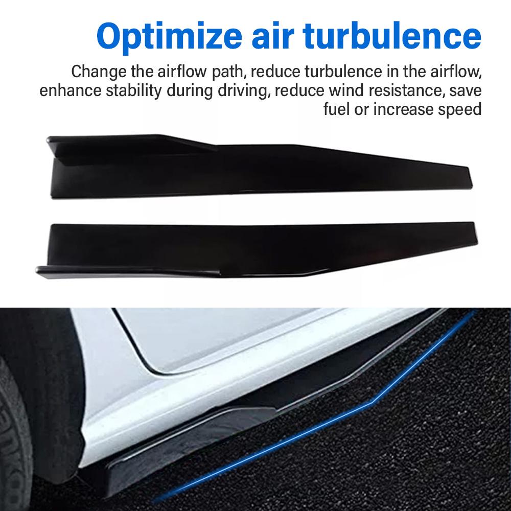 74.5CM Car Rear Bumper Lip Trim Protector Side Skirts Cover For Cars Bumper Spoiler Splitter Lip Rocker Wings Black Protection