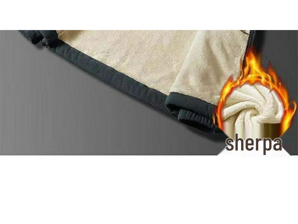 2024 Dad's Fleece-Lined Winter Jacket: Warm, Thick Stand-up Collar Coat for Middle-Aged and Elderly Men