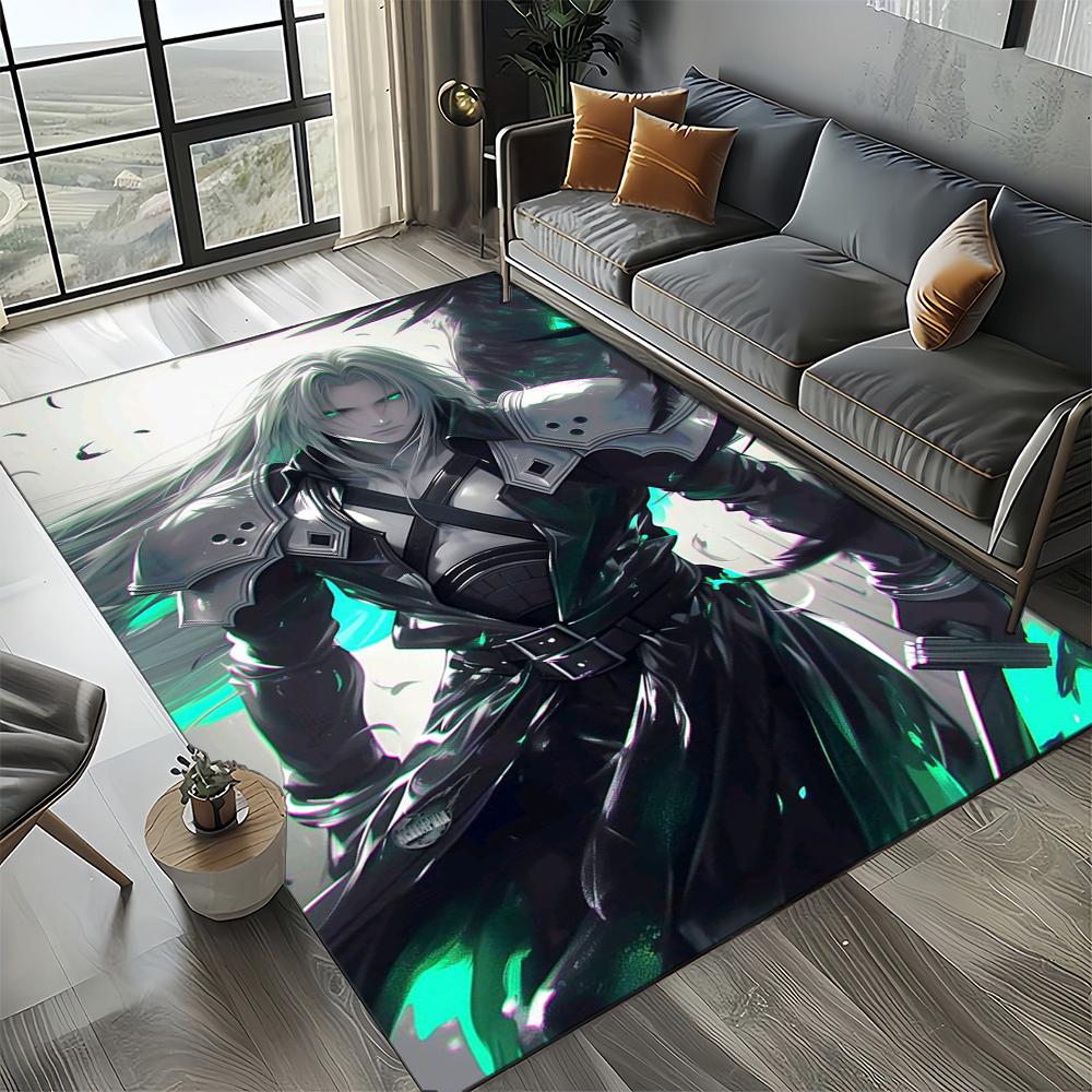 27 Style New Sephiroth Final Fantasy Games Cloud Tifa Aerith Carpet Rug for Living Room Bedroom Home Sofa,Kid Non-slip Floor Mat