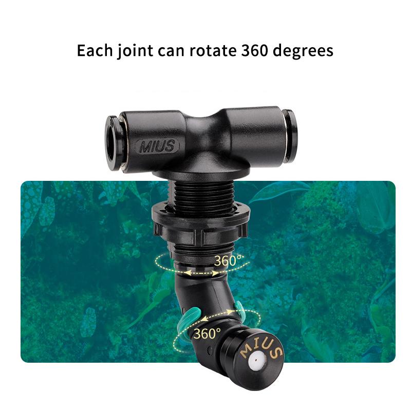 360° Nozzle System for Atomizers Rotating Adjustable Sprayer Head Multi Nozzle for Reptile Rainforest Terrarium Humidity Boost