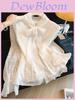 French Lace Shirt Women Long Sleeve With 3d Pattern For Spring Fashion