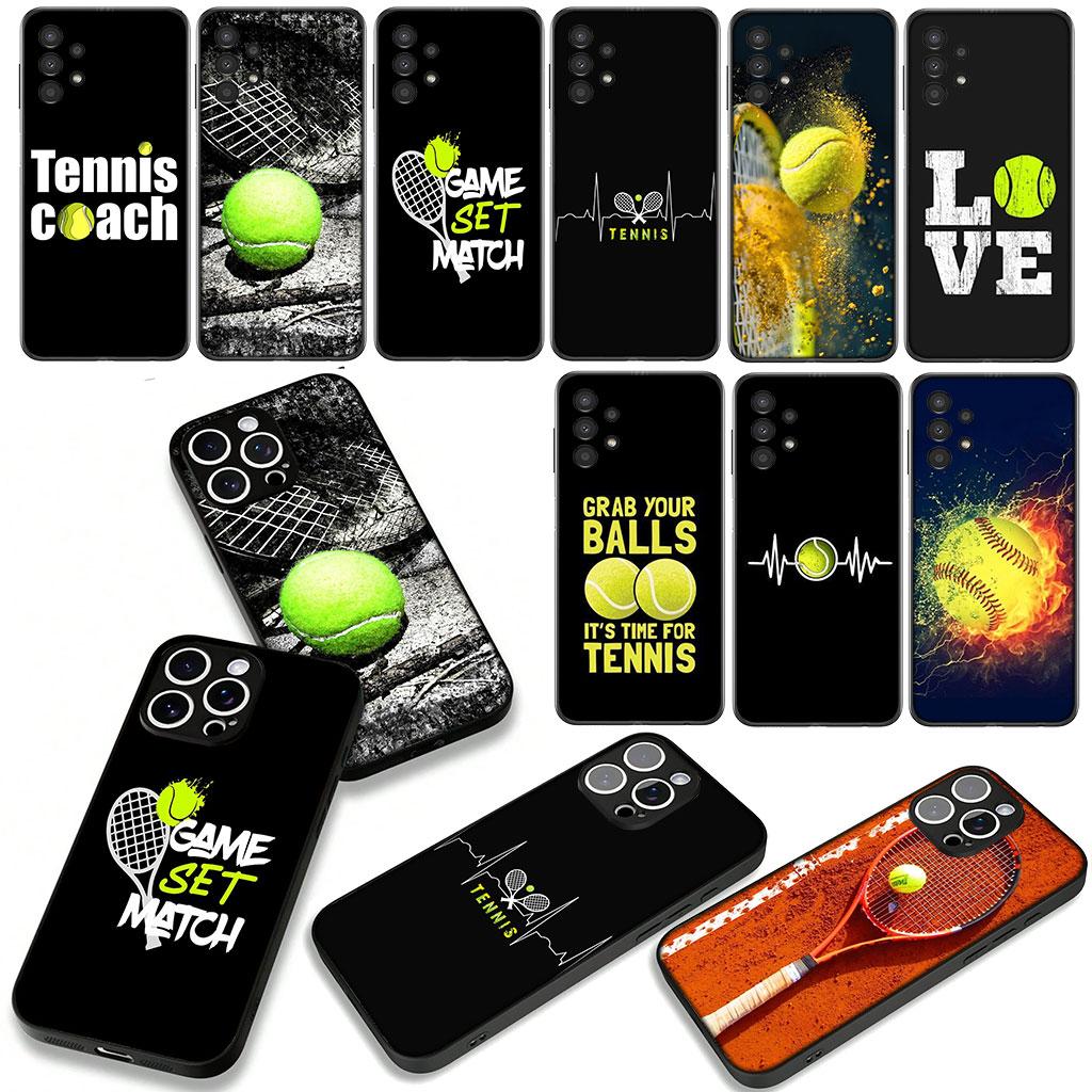 Eat Sleep Tennis Repeat Ball Coach Phone Cover for Apple iPhone 16 15 14 Plus 13 12 Mini 17 Pro Max + ProMax 16E Air Case
