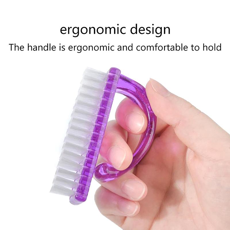 Cleaning Nail Brushes Manicure Remove Dust Nail Cleaning Tool Large Plastic Manicure Pedicure Soft Fiber Wool Exfoliating Brush