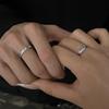 Luminous Cat & Dog Couple Rings: Cartoon Design, Adjustable, Perfect Valentine's Gift