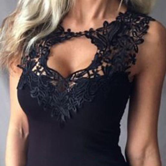 Košilka bez rukávů krajka háčkování ženy ženy sexy vesta na párty