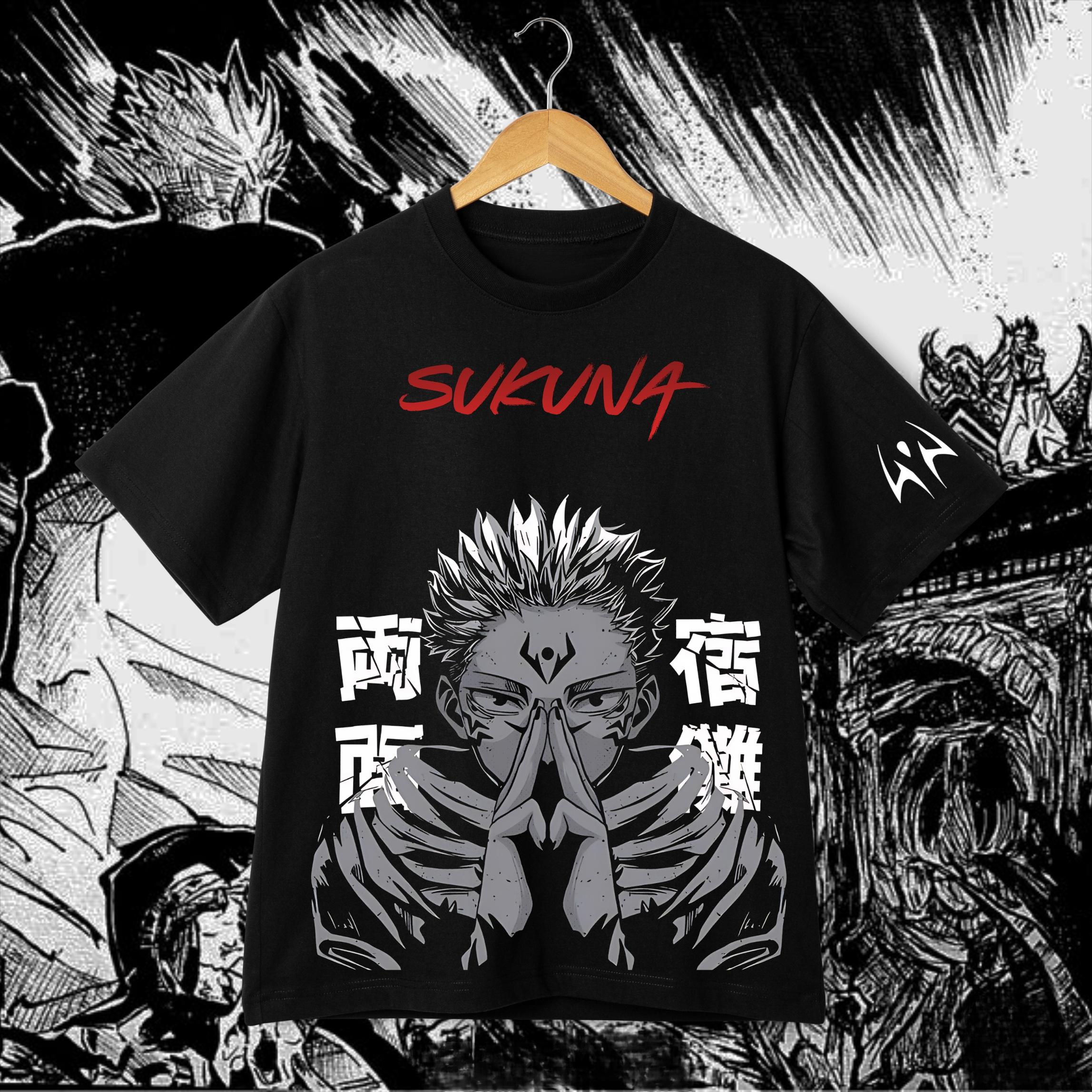 

Jujutsu Kaisen Sukuna King of Curses Anime T-Shirt Men s Graphic Streetwear Tee Casual Apparel for Jujutsu Kaisen Fans S разноцветный