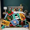 Christmas Duvet Cover Merry Christmas Stocking Comforter Xmas Gifts Bedding Set Kids Happy New Year Candy Polyester Qulit Cover