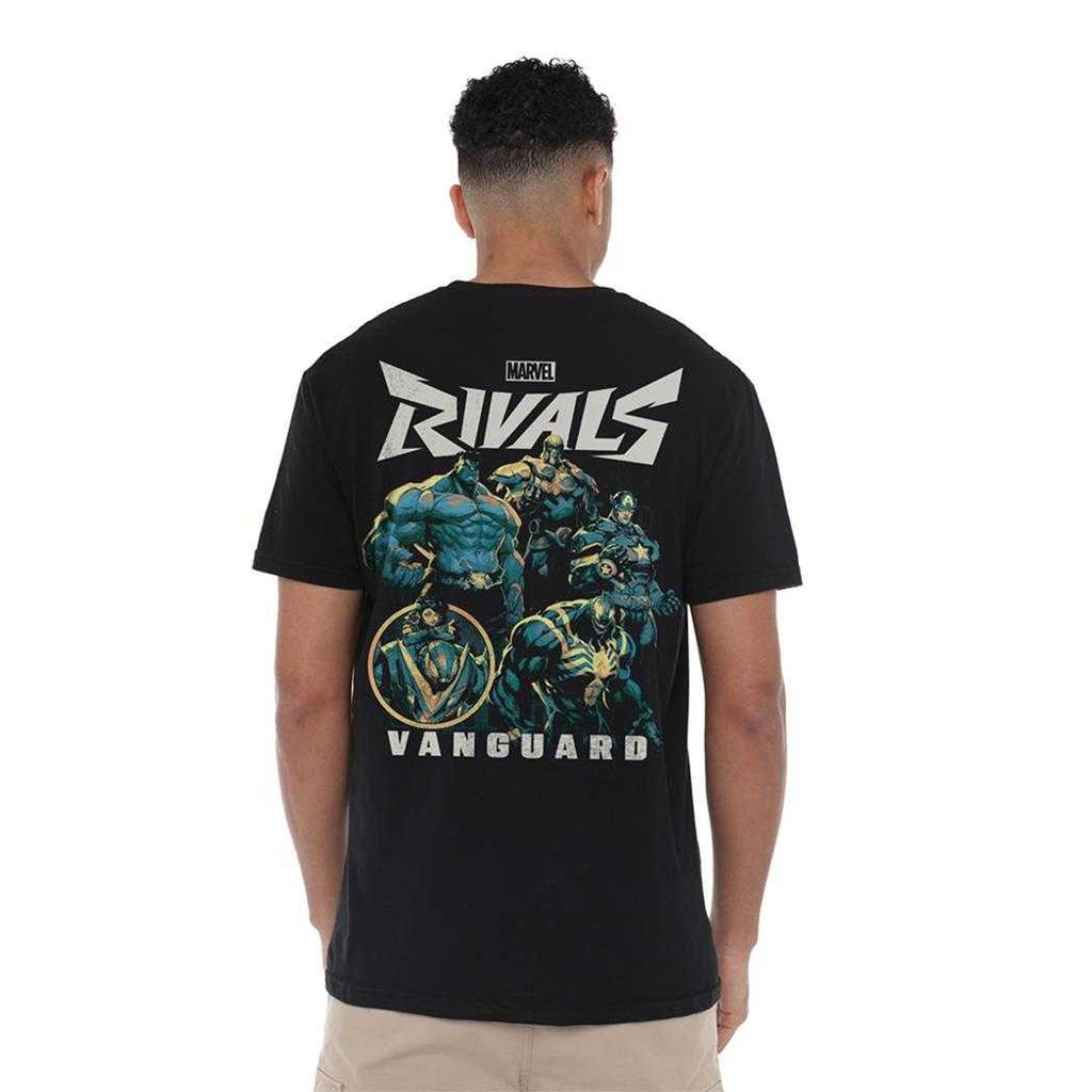 Marvel Rivals Unisex Erwachsenen Vanguard T-Shirt mit Rückendruck