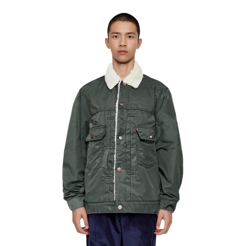 Levis Veste de travail coupe ample couleur unie Homme vestes Vert foncé A3267-0001