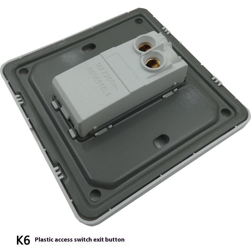 1Set Wall Mounted Door Exit Button Release Switch Panel Access Control No/Com Push To Exit Button For Door Access Control System