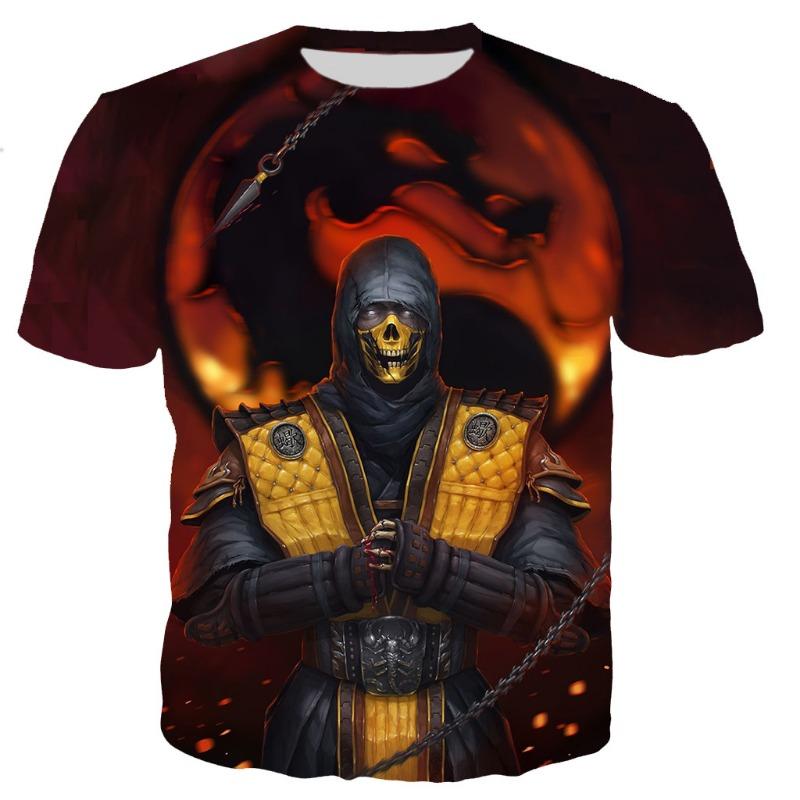 T Shirts Fighting Game Mortal Kombat 11 3D Printed Fashion Kids Casual T-Shirt Boys Girls Oversized Tees Tops Children Clothing
