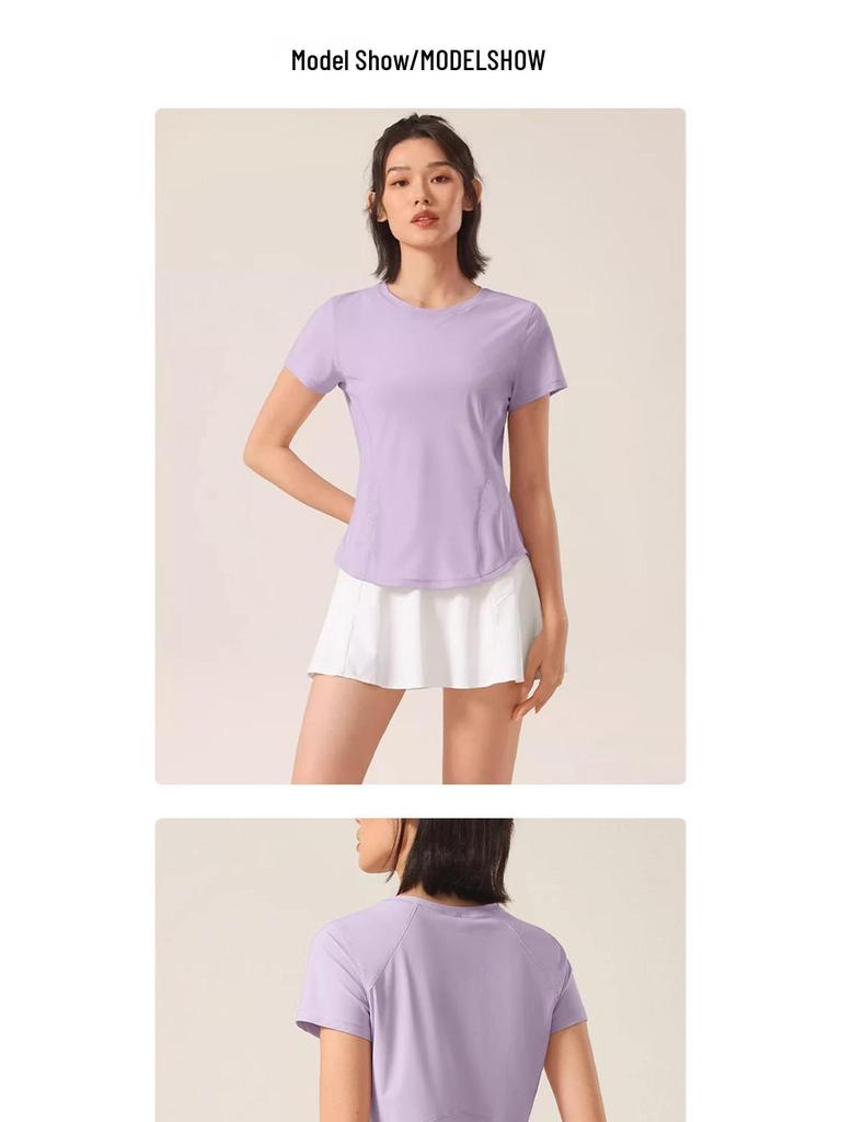 Women's Quick-Dry Fitness T-Shirt: Breathable, Slimming, Short-Sleeve Yoga & Running Wear