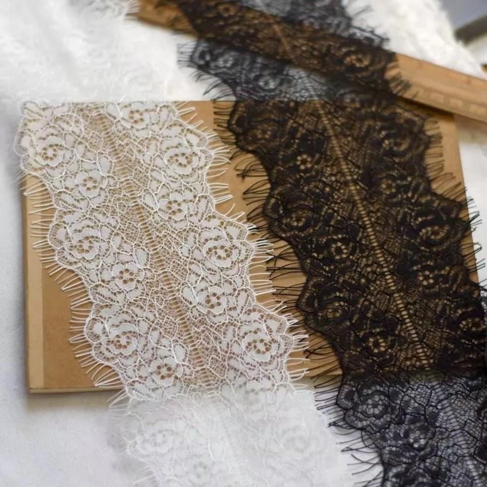 Floral Design Lace Trim 3M Length Scalloped Lace Versatile Eyelash Lace  Wedding Decoration