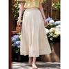 Basic House Damen Netz Falten Midi Rock