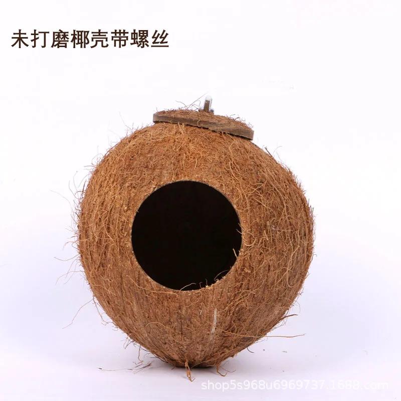 

Parakeet Nest Parrot Nature Coconut Shell Bird s Nest Creative Pets Birds Sleeping Nest Small Animals House Bird Accessories