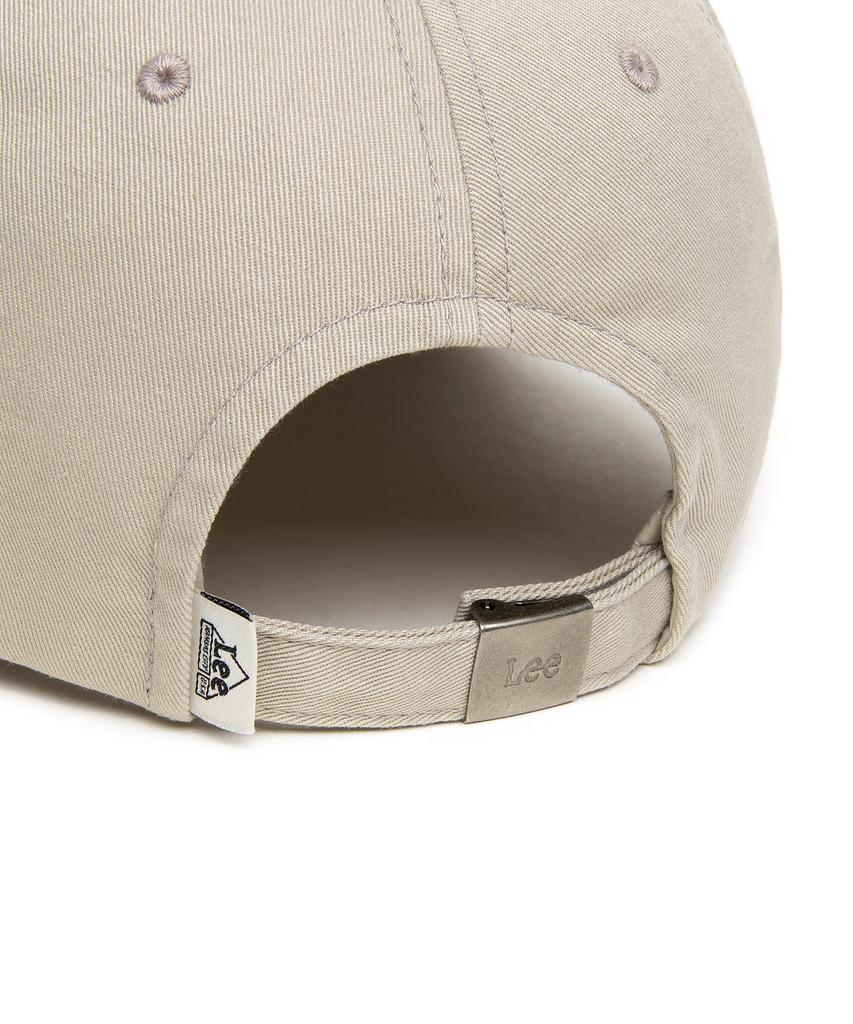 LEE Drawing Stitch Cotton Ball Cap Beige