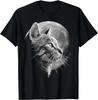 Cute Cat With Moon - Funny Cat Tee Gift Unisex T-Shirt