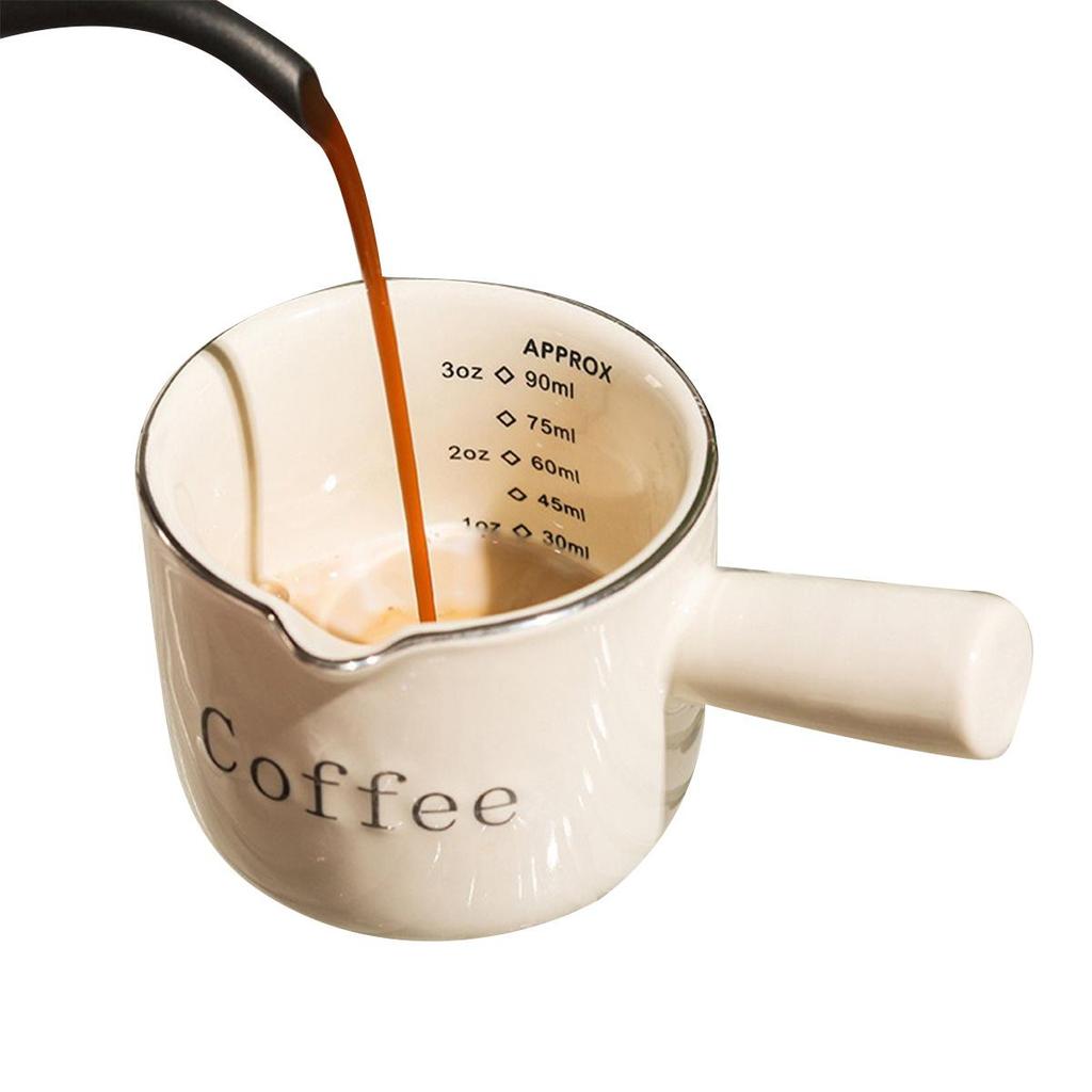 90 ml koncentrát keramická odměrka s odměrkou s rukojetí Nádobka na mléko