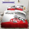 Set Biancheria da Letto Personalizzato con Nome Modello 1.FC Köln Copripiumino Federa Decorazione Casa Regalo (1 * copripiumino + 2 * federa, senza nucleo)