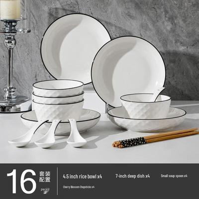 Rose Diamond Ceramic Dinnerware Set