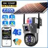 LS VISION 6K 4G Sim Solar Camera 10x Zoom IP CCTV 12MP Dual Lens PTZ Surveillance PIR Human Detection Outdoor Security Protection Camera