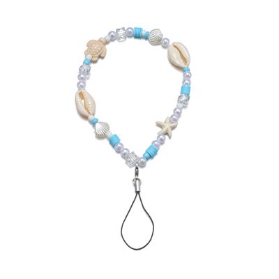 Summer Vacation Style Turtle Shell Woven Beaded Phone Chain
