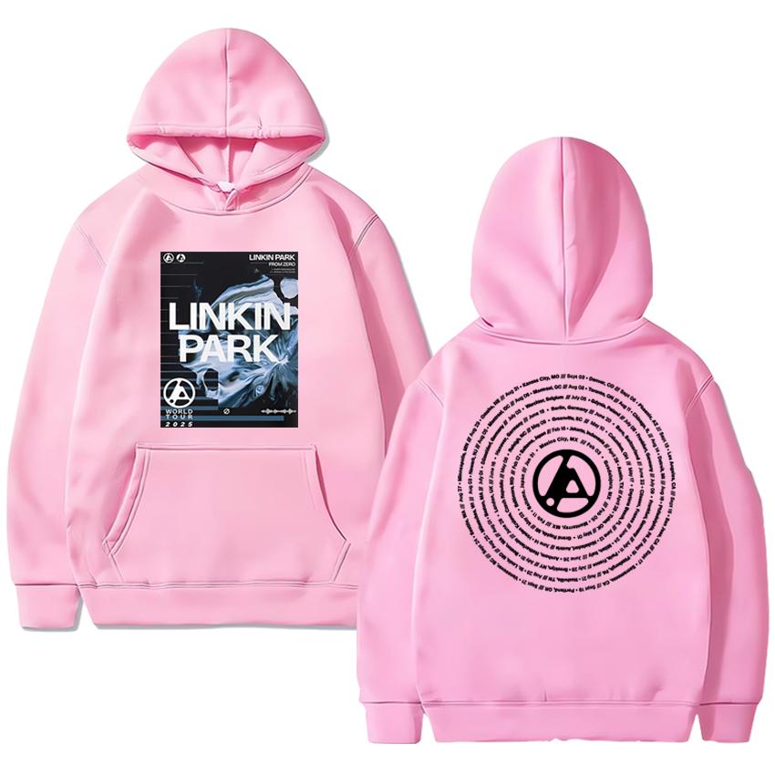 Linkin Park From Zero Welttournee 2025 Grafische Hoodies Trendiges Herren Damen Kapuzenpullover Langarm Fleece Lockerer Hoodie