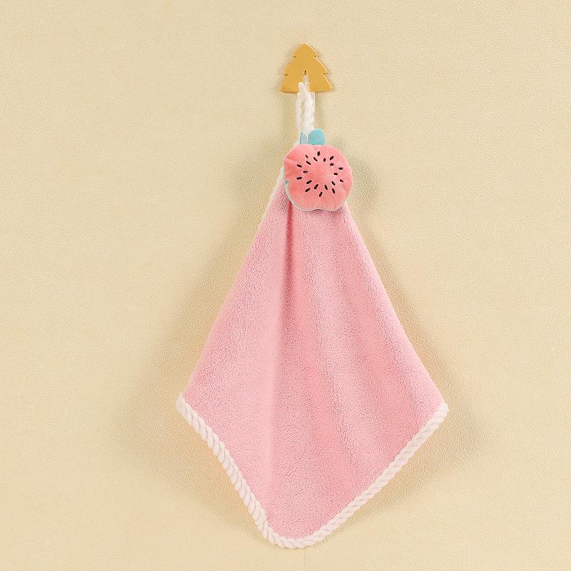 Cute Absorbent Hanging Hand Towel for Kids - Ideal for Bathroom or Kitchen Use